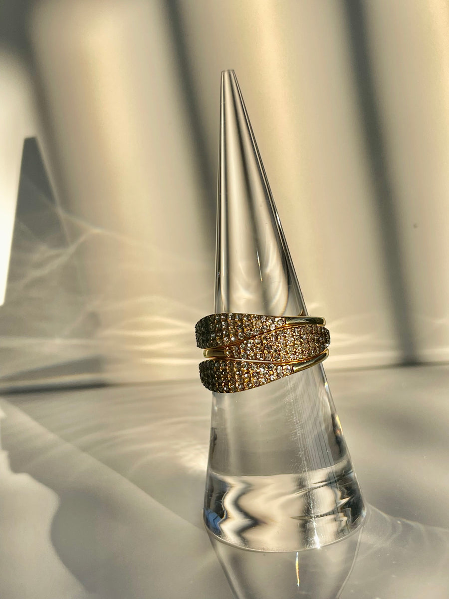 Pavé Crystal Signet Ring