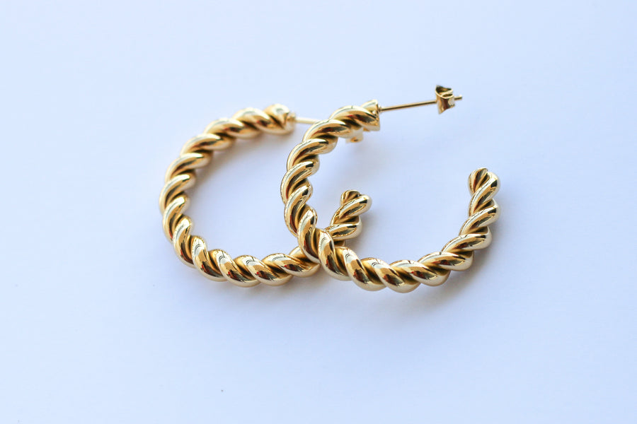 Rope Twist Hoops